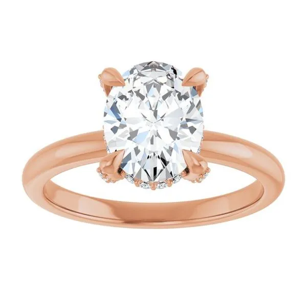 Claw-Prong Hidden Halo-Style Engagement Ring Image 3 Natale Jewelers Sewell, NJ