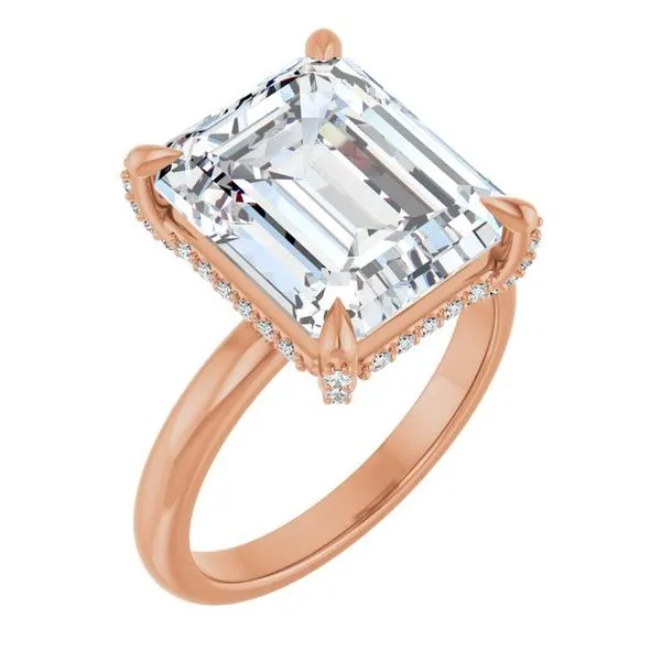 Claw-Prong Hidden Halo-Style Engagement Ring J. Thomas Jewelers Rochester Hills, MI