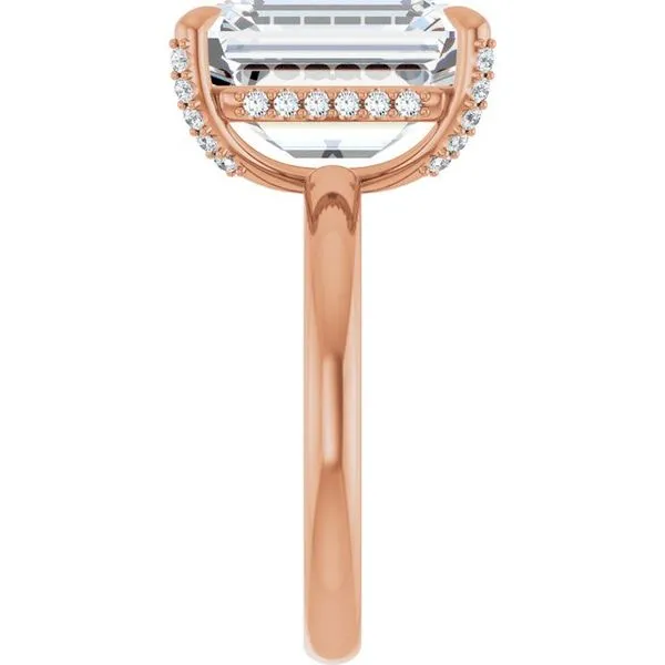 Claw-Prong Hidden Halo-Style Engagement Ring Image 4 JF Jones Jewelers Rochester, NY