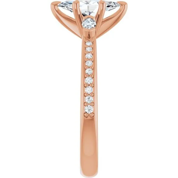 Claw-Prong Three-Stone Engagement Ring Image 4 Futer Bros Jewelers York, PA