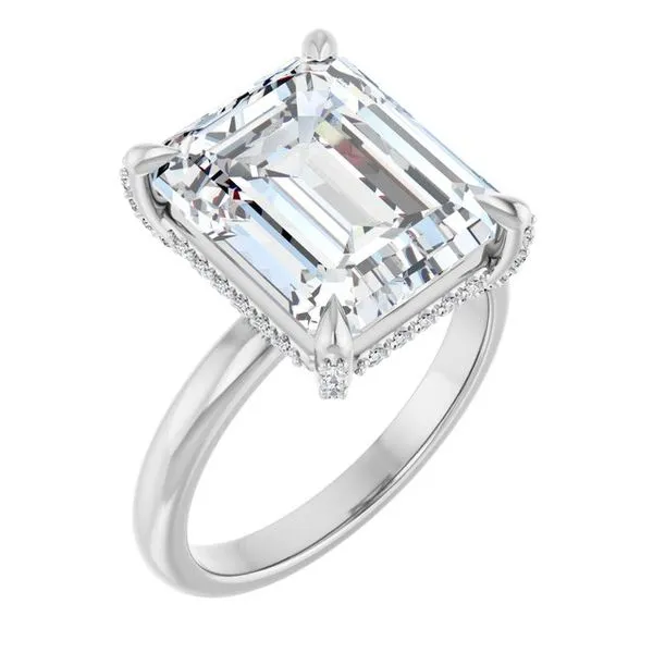 Claw-Prong Hidden Halo-Style Engagement Ring The Jewelry Source El Segundo, CA