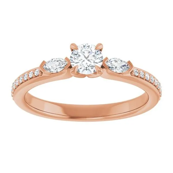 Claw-Prong Three-Stone Engagement Ring Image 3 Clater Jewelers Louisville, KY