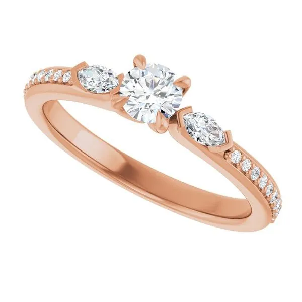 Claw-Prong Three-Stone Engagement Ring Image 5 Witt's Jewelry Wayne, NE