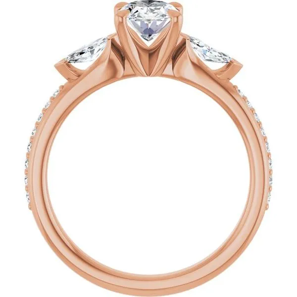 Claw-Prong Three-Stone Engagement Ring Image 2 Arezzo Jewelers Elmwood Park, IL