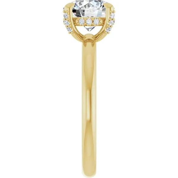 Claw-Prong Hidden Halo-Style Engagement Ring Image 4 Ocean View Jewelers Millville, DE