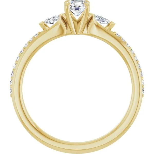 Claw-Prong Three-Stone Engagement Ring Image 2 Mark Jewellers La Crosse, WI