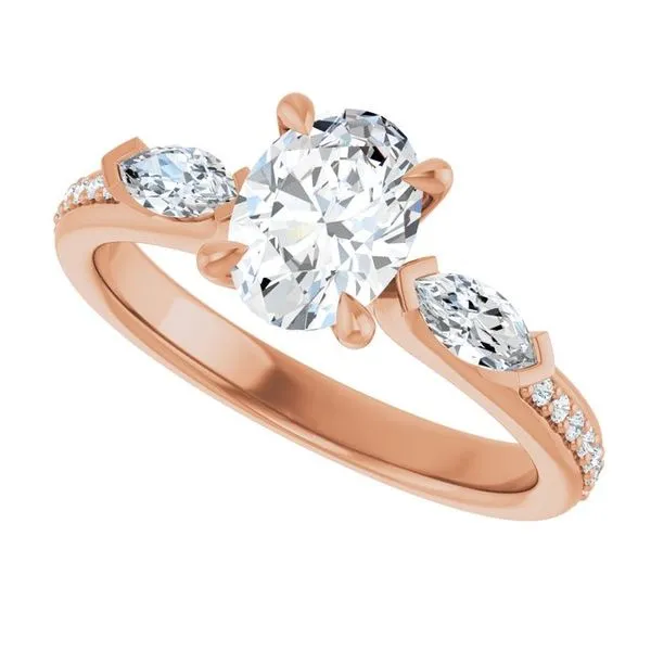 Claw-Prong Three-Stone Engagement Ring Image 5 Shipley's Fine Jewelry Hampstead, MD