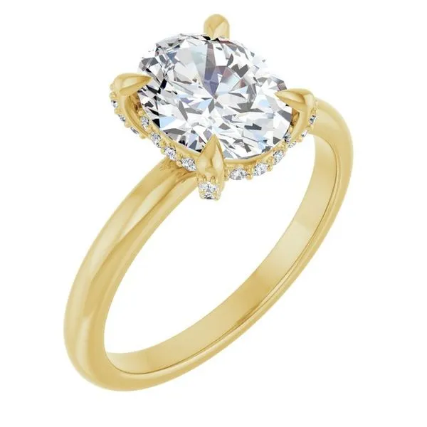 Claw-Prong Hidden Halo-Style Engagement Ring Futer Bros Jewelers York, PA