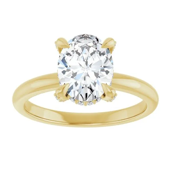 Claw-Prong Hidden Halo-Style Engagement Ring Image 3 Futer Bros Jewelers York, PA