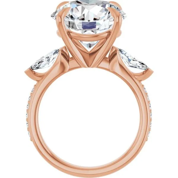 Claw-Prong Three-Stone Engagement Ring Image 2 Clater Jewelers Louisville, KY