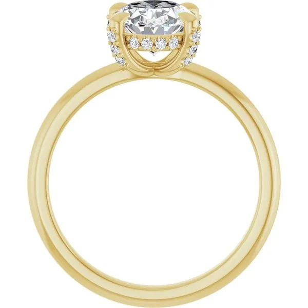 Claw-Prong Hidden Halo-Style Engagement Ring Image 2 Don's Jewelry & Design Washington, IA