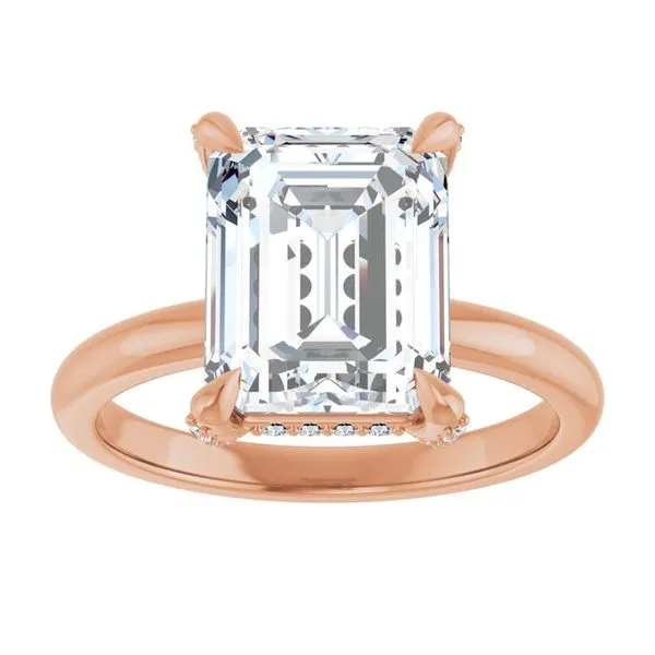 Claw-Prong Hidden Halo-Style Engagement Ring Image 3 Austin's Fine Diamonds & Jewelry Lyndhurst, NJ