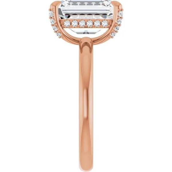 Claw-Prong Hidden Halo-Style Engagement Ring Image 4 Northwood Jewelers Northwood, OH