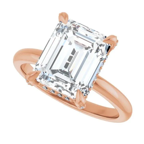 Claw-Prong Hidden Halo-Style Engagement Ring Image 5 Vulcan's Forge LLC KANSAS CITY, MO