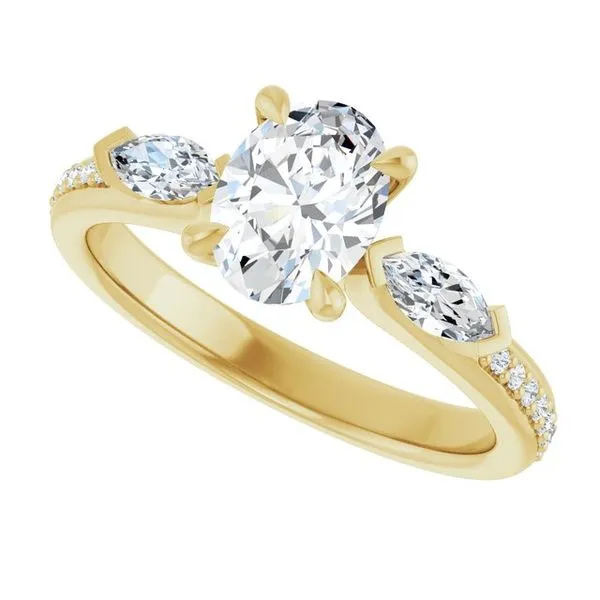 Claw-Prong Three-Stone Engagement Ring Image 5 Jimmy Smith Jewelers Decatur, AL
