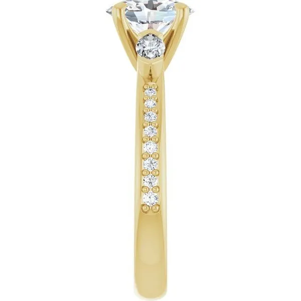 Claw-Prong Three-Stone Engagement Ring Image 4 Northwood Jewelers Northwood, OH