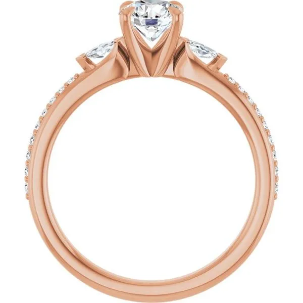Claw-Prong Three-Stone Engagement Ring Image 2 JF Jones Jewelers Rochester, NY