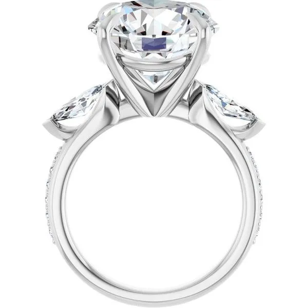 Claw-Prong Three-Stone Engagement Ring Image 2 Clater Jewelers Louisville, KY