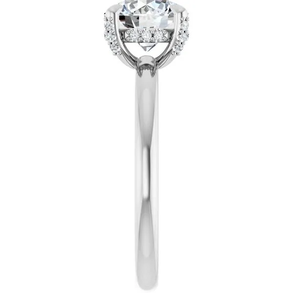 Claw-Prong Hidden Halo-Style Engagement Ring Image 4 Ocean View Jewelers Millville, DE