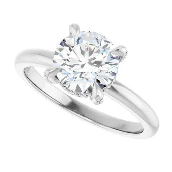 Claw-Prong Hidden Halo-Style Engagement Ring Image 5 The Jewelry Source El Segundo, CA