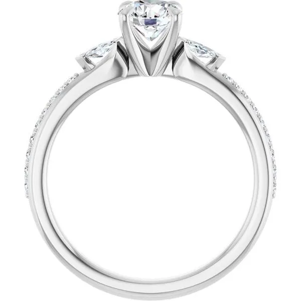 Claw-Prong Three-Stone Engagement Ring Image 2 Mark Jewellers La Crosse, WI