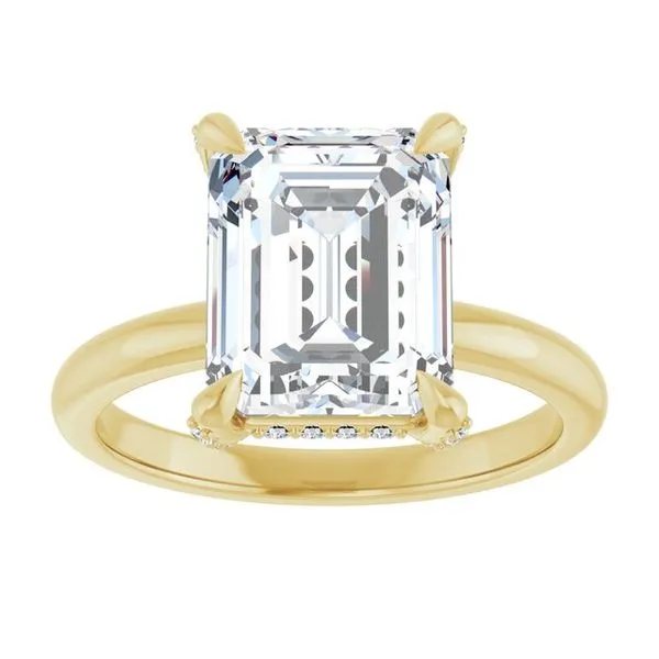 Claw-Prong Hidden Halo-Style Engagement Ring Image 3 Ocean View Jewelers Millville, DE