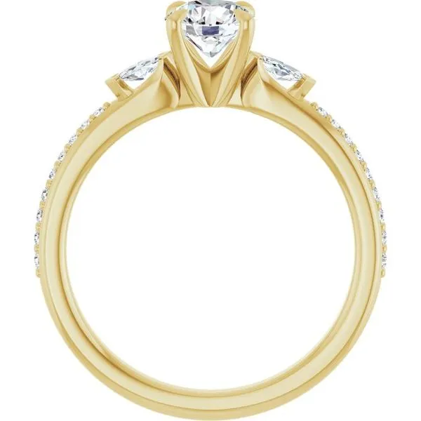 Claw-Prong Three-Stone Engagement Ring Image 2 Raleigh Diamond Fine Jewelry Raleigh, NC