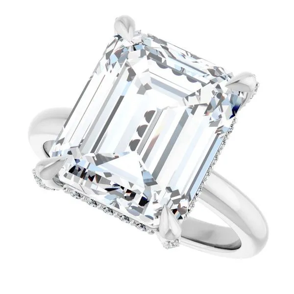 Claw-Prong Hidden Halo-Style Engagement Ring Image 5 Mark Jewellers La Crosse, WI