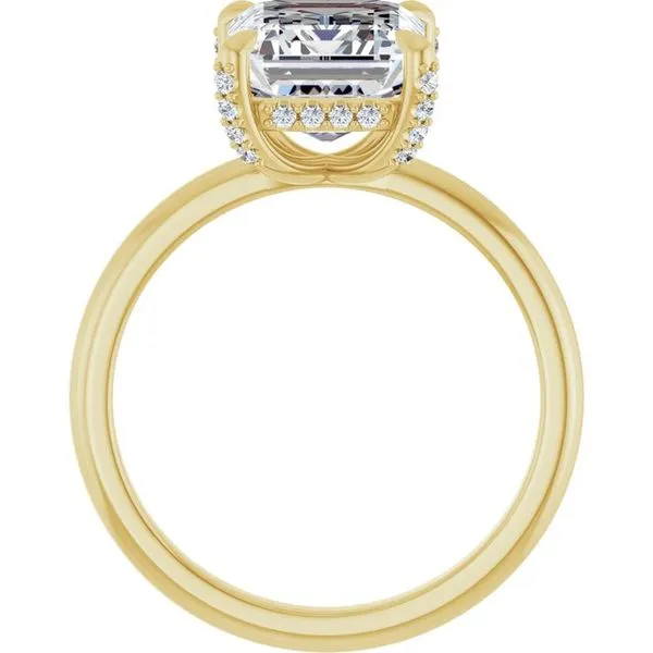 Claw-Prong Hidden Halo-Style Engagement Ring Image 2 Don's Jewelry & Design Washington, IA