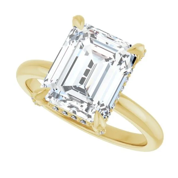 Claw-Prong Hidden Halo-Style Engagement Ring Image 5 Michael Szwed Jewelers Longmeadow, MA