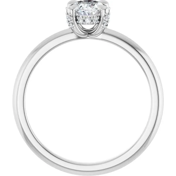 Claw-Prong Hidden Halo-Style Engagement Ring Image 2 Ocean View Jewelers Millville, DE