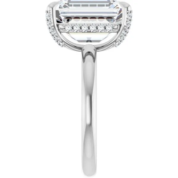 Claw-Prong Hidden Halo-Style Engagement Ring Image 4 Northwood Jewelers Northwood, OH