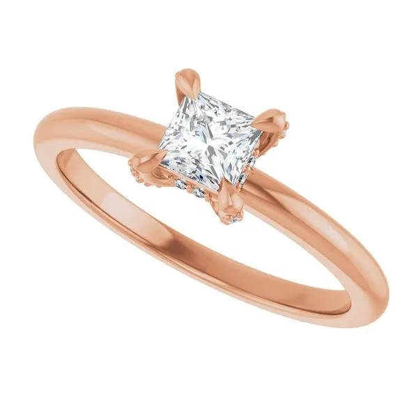 Claw-Prong Hidden Halo-Style Engagement Ring Image 5 Mark Jewellers La Crosse, WI