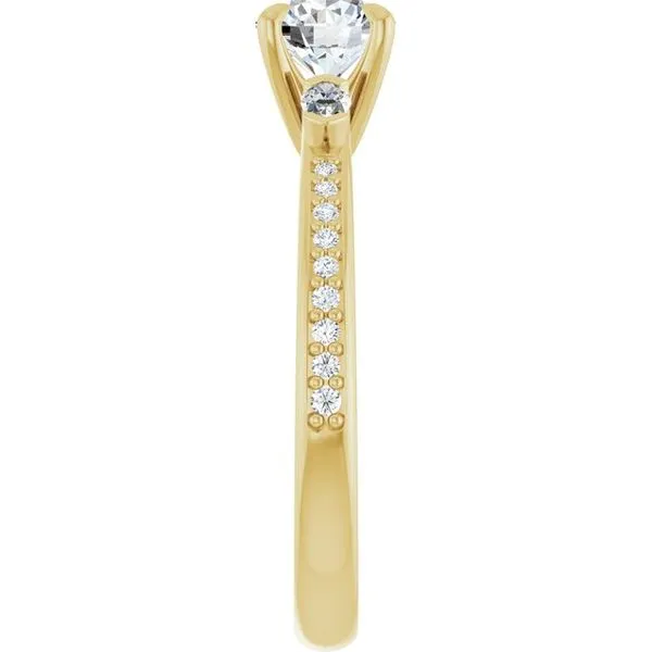 Claw-Prong Three-Stone Engagement Ring Image 4 House of Silva Wooster, OH