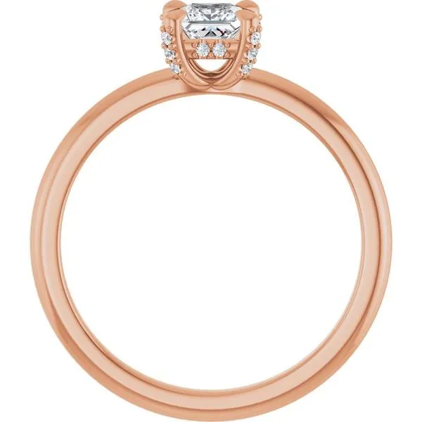 Claw-Prong Hidden Halo-Style Engagement Ring Image 2 Hudson Valley Goldsmith New Paltz, NY