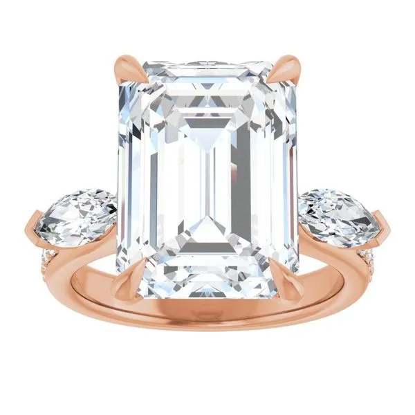 Claw-Prong Three-Stone Engagement Ring Image 3 Clater Jewelers Louisville, KY