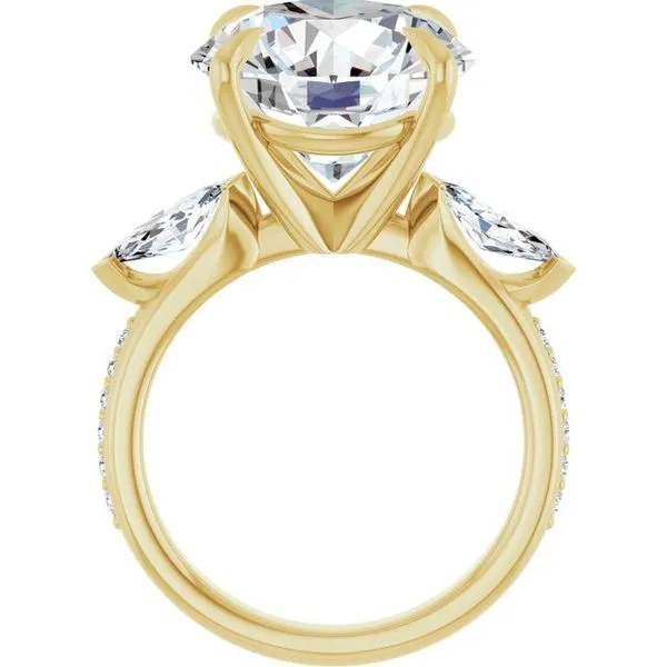 Claw-Prong Three-Stone Engagement Ring Image 2 Paul James Jewelers Angels Camp, CA
