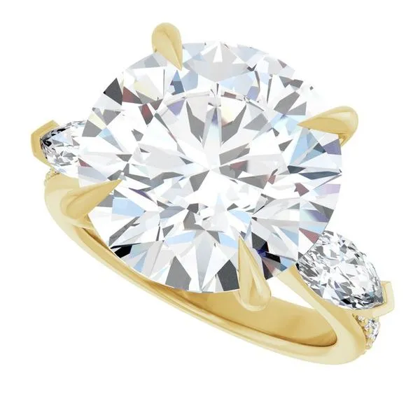 Claw-Prong Three-Stone Engagement Ring Image 5 Ocean View Jewelers Millville, DE