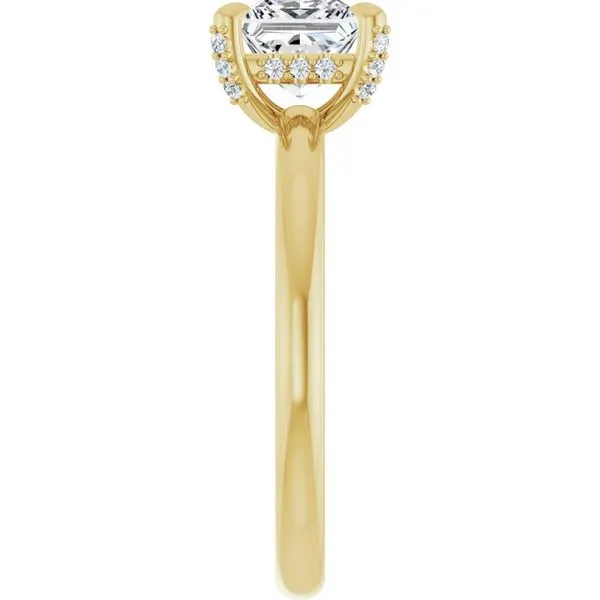 Claw-Prong Hidden Halo-Style Engagement Ring Image 4 Don's Jewelry & Design Washington, IA