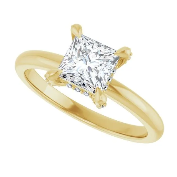 Claw-Prong Hidden Halo-Style Engagement Ring Image 5 Jimmy Smith Jewelers Decatur, AL