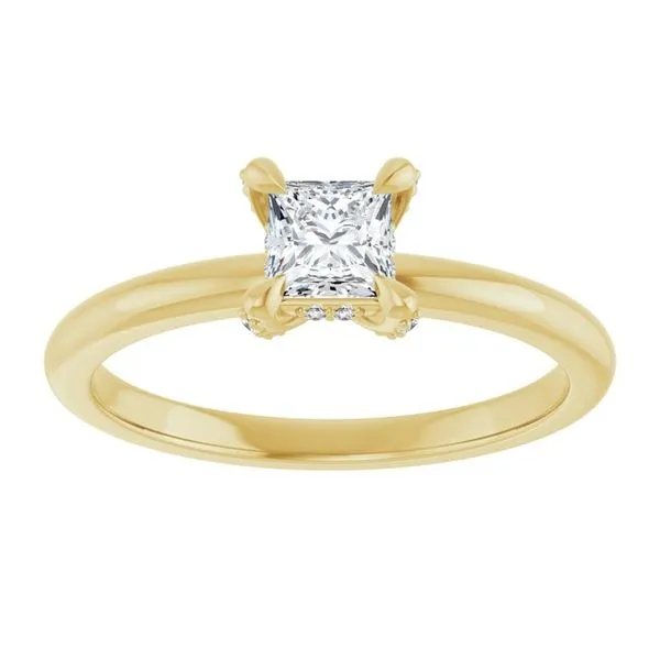 Claw-Prong Hidden Halo-Style Engagement Ring Image 3 Jimmy Smith Jewelers Decatur, AL