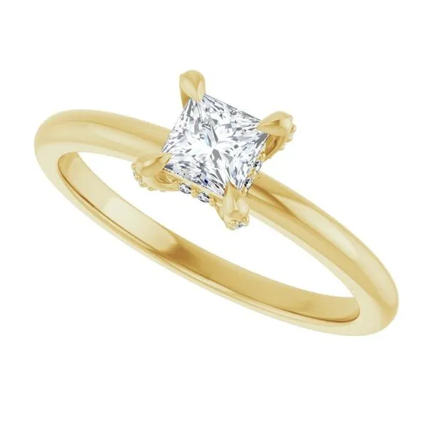 Claw-Prong Hidden Halo-Style Engagement Ring Image 5 Paul James Jewelers Angels Camp, CA