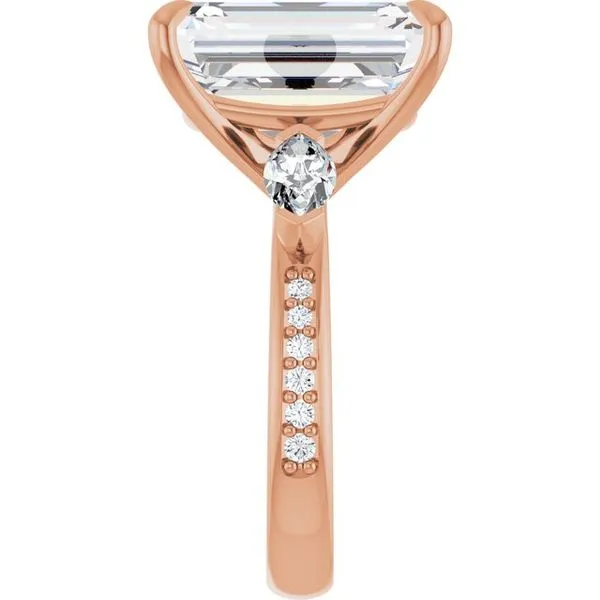 Claw-Prong Three-Stone Engagement Ring Image 4 Futer Bros Jewelers York, PA