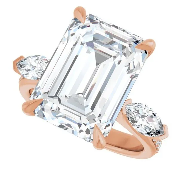 Claw-Prong Three-Stone Engagement Ring Image 5 Futer Bros Jewelers York, PA