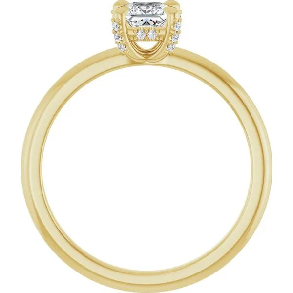 Claw-Prong Hidden Halo-Style Engagement Ring Image 2 Don's Jewelry & Design Washington, IA