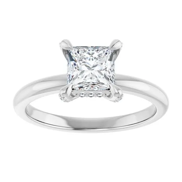 Claw-Prong Hidden Halo-Style Engagement Ring Image 3 Raleigh Diamond Fine Jewelry Raleigh, NC