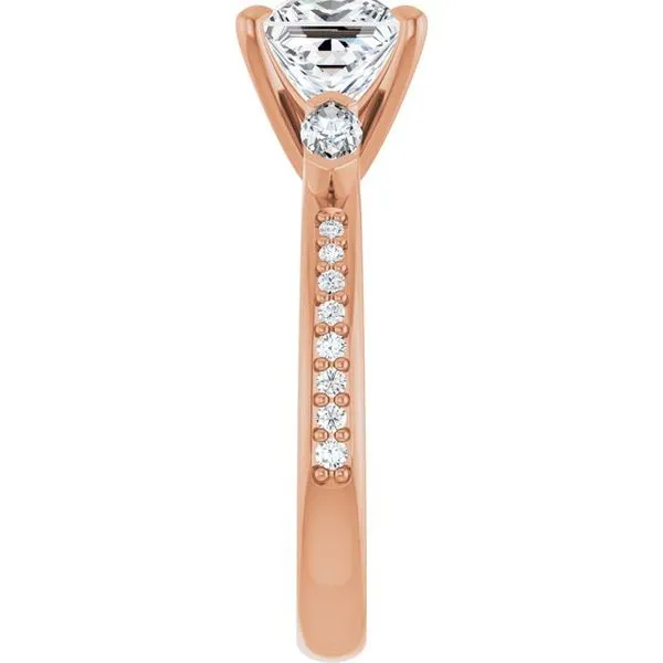 Claw-Prong Three-Stone Engagement Ring Image 4 Hudson Valley Goldsmith New Paltz, NY