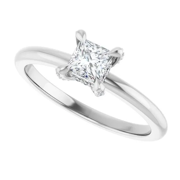 Claw-Prong Hidden Halo-Style Engagement Ring Image 5 Arezzo Jewelers Elmwood Park, IL