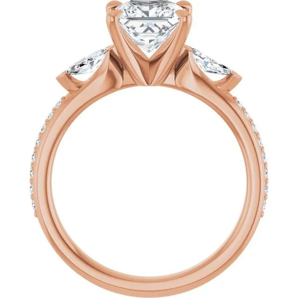 Claw-Prong Three-Stone Engagement Ring Image 2 Vulcan's Forge LLC KANSAS CITY, MO