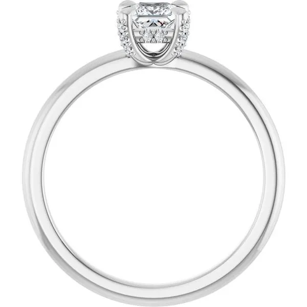 Claw-Prong Hidden Halo-Style Engagement Ring Image 2 Vulcan's Forge LLC KANSAS CITY, MO